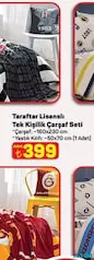 TARAFTAR LİSANSLI TEK KİŞİLİK ÇARŞAF SETİ